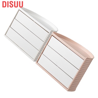 Disuu Makeup Organizer Ins Style 360 Degree Rotation Unique Semi Circular Design Dustproof for Desk Bathroom Vanity