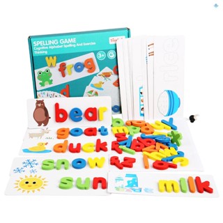 ของเล่นไม้ เกมสะกดคํา การ์ดจดจําตัวอักษร Montessori STEM เสริมการศึกษา สําหรับเด็กผู้ชาย และเด็กผู้หญิง อายุ 4-6 ปี