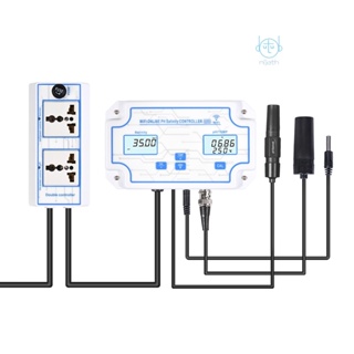 [mjia] 3-in-1 เครื่องตรวจจับคุณภาพน้ํา pH TEMP 14.00pH ค่า 0-199.9ppt สําหรับตู้ปลา พิพิธภัณฑ์สัตว์น้ํา ไฮโดรโปนิกส์