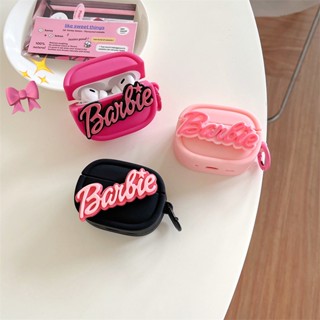 เคสหูฟังบลูทูธ ลายบาร์บี้ สีดํา ชมพู แดง สําหรับ AirPods Pro2 Airpod Pro 1 2 3 AirPods Pro 2