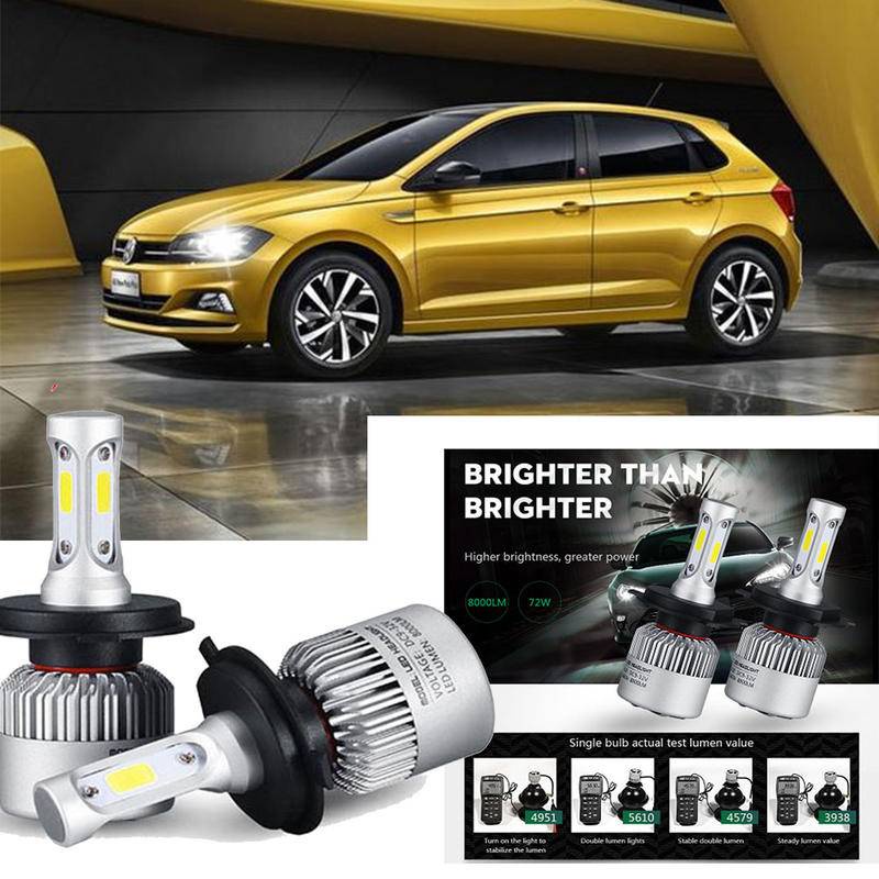 สําหรับ VW POLO IV (9A4,9A2,9N2,9N6) 2002-2023 (โคมไฟหัว) LED LAY 80W รถ 2PC S2 โคมไฟ 6000k ไฟหน้าแส