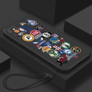 เคสโทรศัพท์มือถือแบบนิ่ม Tpu ลายกราฟฟิตี้โลโก้ NBA แฟชั่น สําหรับ Samsung Galaxy A03S S23 Ultra S21 FE S23 Plus A52S A52 A12 A20 A30 A32 A30S A50 A50S