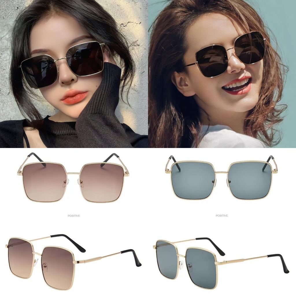 LIORA รุ่น K64 แว่นตากันแดดทรงเหลี่ยมสไตล์วินเทจ สวยเท่ พลางหน้าเรียว แว่นดาราสุดๆ