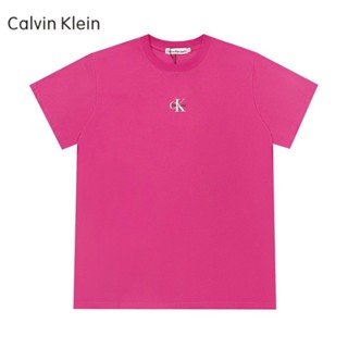 【พร้อมส่ง】เสื้อยืดคอกลม แขนสั้น ผ้าฝ้าย 100% ปักลายโลโก้ Calvin Klein Jennie Love ทรงหลวม