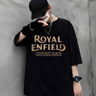 เสื้อยืดคุณภาพดี  เสื้อยืดคอกลมROYAL ENFIELD เสื้อยืด คอกลม เกรดพรีเมียม มอเตอร์ไซต์ วินเทจ คาเฟ่เรเซอร์ CAFERACER CHOPP