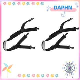 DAPHS อุปกรณ์เสริมสายคล้องคาง สีดํา พร้อมคลิปไนล่อน สําหรับหมวกกันน็อค เพื่อความปลอดภัย 2 ชิ้น