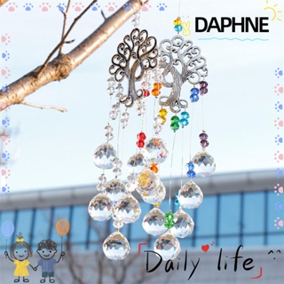 DAPHNE โมบายกระดิ่งลมคริสตัล รูปพระจันทร์ ปริซึม สําหรับแขวนตกแต่ง