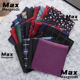 MAXG ผ้าเช็ดหน้า ผ้าซาติน พิมพ์ลายดอกไม้ Paisley สําหรับผู้ชาย