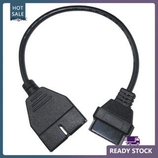 Rga 12 Pin to 16Pin OBD/OBD2 สายเคเบิ้ลเชื่อมต่อวินิจฉัย สีดํา สําหรับ Daewoo อะแดปเตอร์