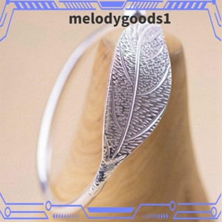 Melodygoods1 สร้อยข้อมือ รูปใบไม้ หรูหรา แฟชั่นสําหรับผู้หญิง