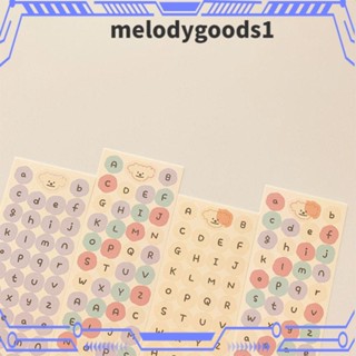 สติกเกอร์ ลายตัวอักษร MELODYGOODS1 มีกาวในตัว สําหรับตกแต่งสมุดภาพ งานหัตถกรรม DIY