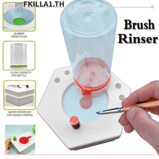 Faccfki แปรงทําความสะอาดสี ศิลปะ แปรงล้าง วงกลม น้ํา พู่กัน ล้าง หกเหลี่ยม