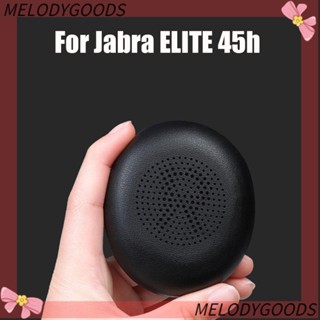 Melodg ใหม่ แผ่นหนังครอบหูฟัง แบบเปลี่ยน สําหรับ Jabra Elite 45h 1 คู่