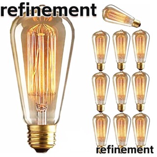 Refinement ขั้วต่อหลอดไฟ 40W สีขาวอบอุ่น สไตล์วินเทจย้อนยุค 1 ชิ้น