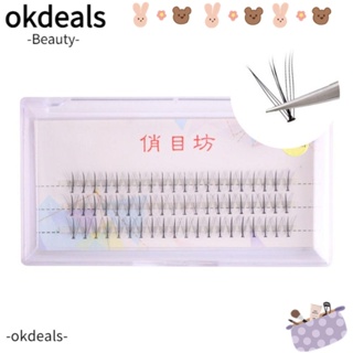 OKDEALS ขนตาปลอมแฮนด์เมด ดูเป็นธรรมชาติ ติดทนนาน