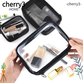 CHERRY3 ชุดกระเป๋าเครื่องสําอาง PVC แบบใส กันน้ํา