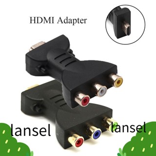 LANSEL อะแดปเตอร์แปลง HDMI เป็น 3 RGB RCA HDTV AV ชุบทอง