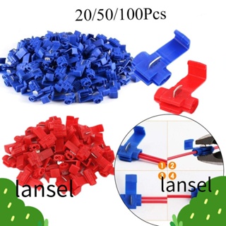 LANSEL อุปกรณ์เชื่อมต่อสายไฟ แบบสปริงเร็ว ไม่มีสกรู 20 50 100 ชิ้น