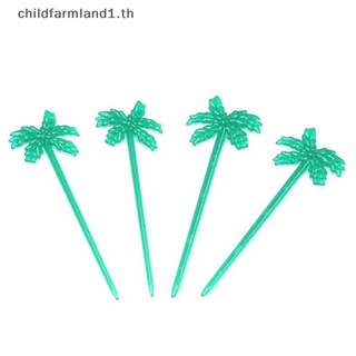 [childfarmland1] ไม้จิ้มฟันผลไม้ สีเขียว สําหรับตกแต่งปาร์ตี้วันเกิด งานแต่งงาน 50 ชิ้น [TH]