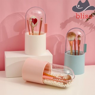 Bliss กล่องเก็บแปรงแต่งหน้า พลาสติก กันน้ํา พร้อมไข่มุก สําหรับจัดเก็บเครื่องสําอาง