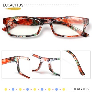 Eutus แว่นตาอ่านหนังสือ กรอบสี่เหลี่ยม พิมพ์ลาย ความละเอียดสูง สําหรับอ่านหนังสือ คอมพิวเตอร์