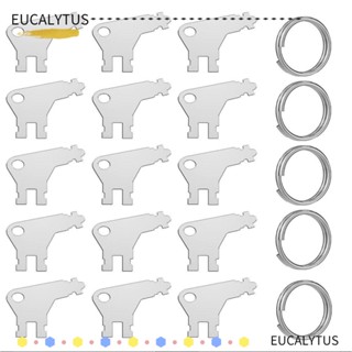 Eutus เครื่องจ่ายกระดาษทิชชู่ในห้องน้ํา โลหะ 5 พวงกุญแจ สีเงิน เกรดเชิงพาณิชย์ 15 ชิ้น #50504  สําหรับ GP