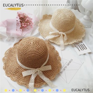 EUTUS หมวกกันแดด แต่งขอบลูกไม้ ลําลอง เหมาะกับเดินชายหาด แฟชั่นฤดูร้อน สําหรับผู้หญิง