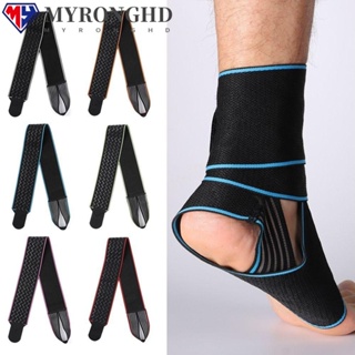 Myronghd สนับข้อเท้า ยืดหยุ่น ใส่สบาย ปรับได้ สําหรับเล่นกีฬาบาสเก็ตบอล