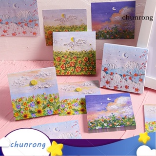 Chunrong กระดาษโน้ตมีกาวในตัว ลายภาพวาดสีน้ํามัน สําหรับโรงเรียน 250 แผ่น