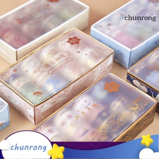 Chunrong เทปกาววาชิ ขนาดกะทัดรัด สําหรับตกแต่งไดอารี่ 20 ม้วน