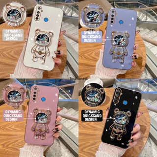 เคส Realme 5 Pro เคส Realme 11 Pro Plus เคส Realme C15 Casing Realme C55 Case Realme C53 Case Realme GT Neo5 SE Case Realme V30 Case Silicone Liquid Quicksand Astronaut Bracket Stand Soft Cover Phone Cassing Cases Case ซิลิโคนเหลว ทรายดูด