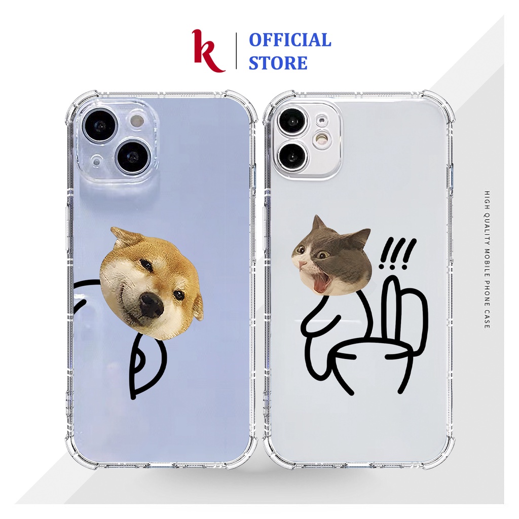 สุนัขมองหาแมวVS iPhoneสําหรับกรณี16 15 pro max 15plus 14 13 12 promax 11 mini 6 6s 7 8 plus x xr xs 