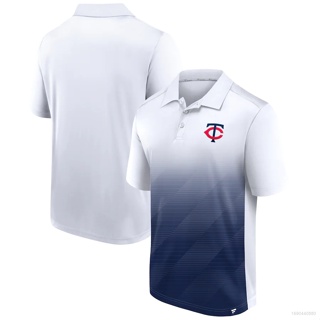 เสื้อโปโลแขนสั้น ลายทีม Ani MLB Minnesota Twins Jersey พลัสไซซ์