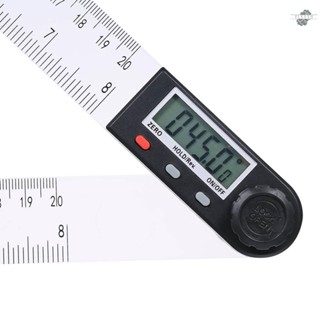 {fly} ไม้บรรทัดดิจิทัล LCD อเนกประสงค์ 0-200 มม. 360° เครื่องมือวัดโปรแทรกเตอร์ Goniometer อิเล็กทรอนิกส์ พร้อมฟังก์ชั่นการสึกกร่อน