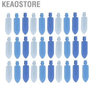 Keaostore Hair Styling Duck Clips  Blue 30pcs Cute Smoothness Edges Leaf Shape for Makeup