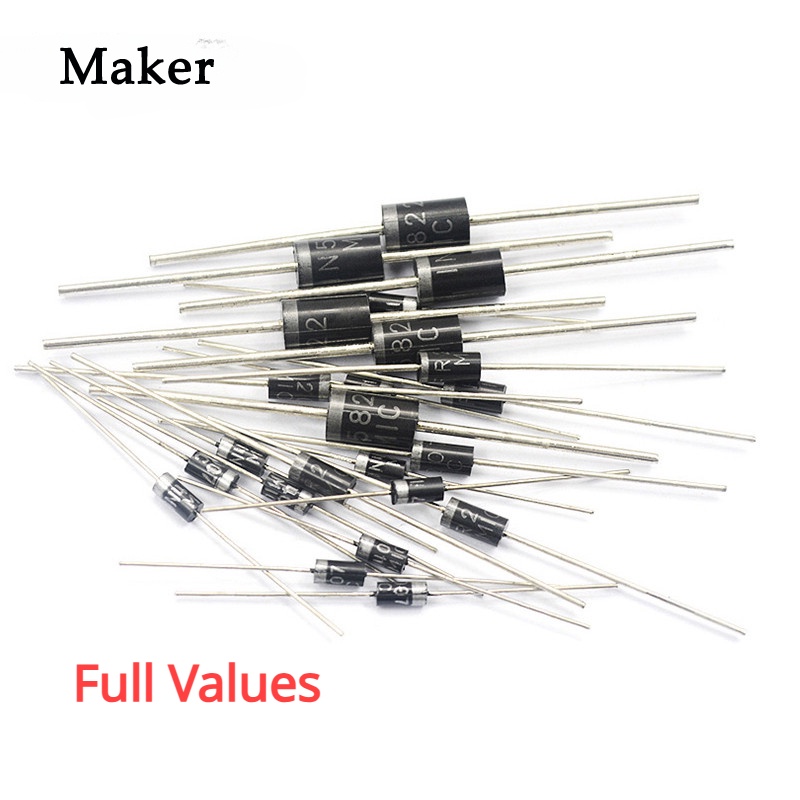 วงจรเรียงกระแสไดโอด 1N4007 10A10 1N5408 1N5819 1N4001 5822 1N4004 1N4005 1N5404 1N5408 6A10 FR107 UF