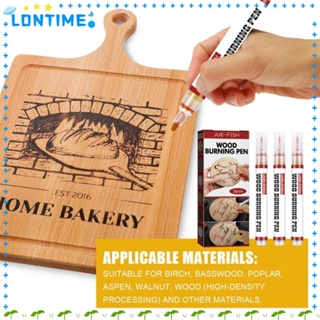 Lontime ปากกามาร์กเกอร์ไม้ DIY สําหรับงานไม้ งานจิตรกรรม 3 ชิ้น