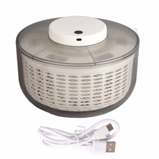 Daily Use Salad Spinner 500RPM Electric Vegetable Fruit Washer Dryer Drainer Strainer for Kitchen