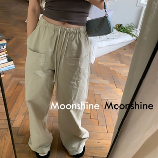 Moon  กางเกงขายาว คาร์โก้ กางเกง เชือกอเมริกันคลาสิค Cargo pants 2023 NEW 073119 High quality สบาย Comfortable คุณภาพสูง A20M075 36Z230909