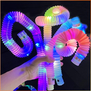 ใหม่ Pop Light Tubes Sensory Fidget Toy Flash Light เด็กของเล่นบรรเทาความเครียด DIY Tool -FE