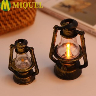 Miquel โคมไฟน้ํามันจิ๋ว สเกล 1:12 1:6 อุปกรณ์เสริม สําหรับตกแต่งบ้านตุ๊กตา
