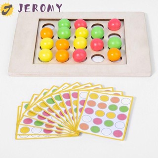 Jeromy ของเล่นลูกปัดไม้ นับจํานวน ฝึกความจํา เกมมอนเตสซอรี่ เกมแม่ และลูก สีสันสดใส ปลายนิ้ว ของเล่นเพื่อการศึกษา สําหรับครอบครัว