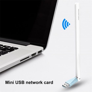 Lanf MW150UH ดองเกิลรับสัญญาณ WiFi ความเร็วสูง Mini USB 2.4GHz การ์ดเครือข่ายไร้สาย พร้อมเสาอากาศภายนอก สําหรับ Windo EN