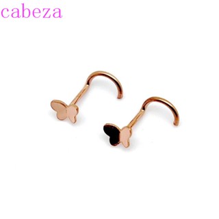 Cabeza จิวจมูก จิวเจาะร่างกาย จมูก รูปผีเสื้อ หลากสี สไตล์พังก์