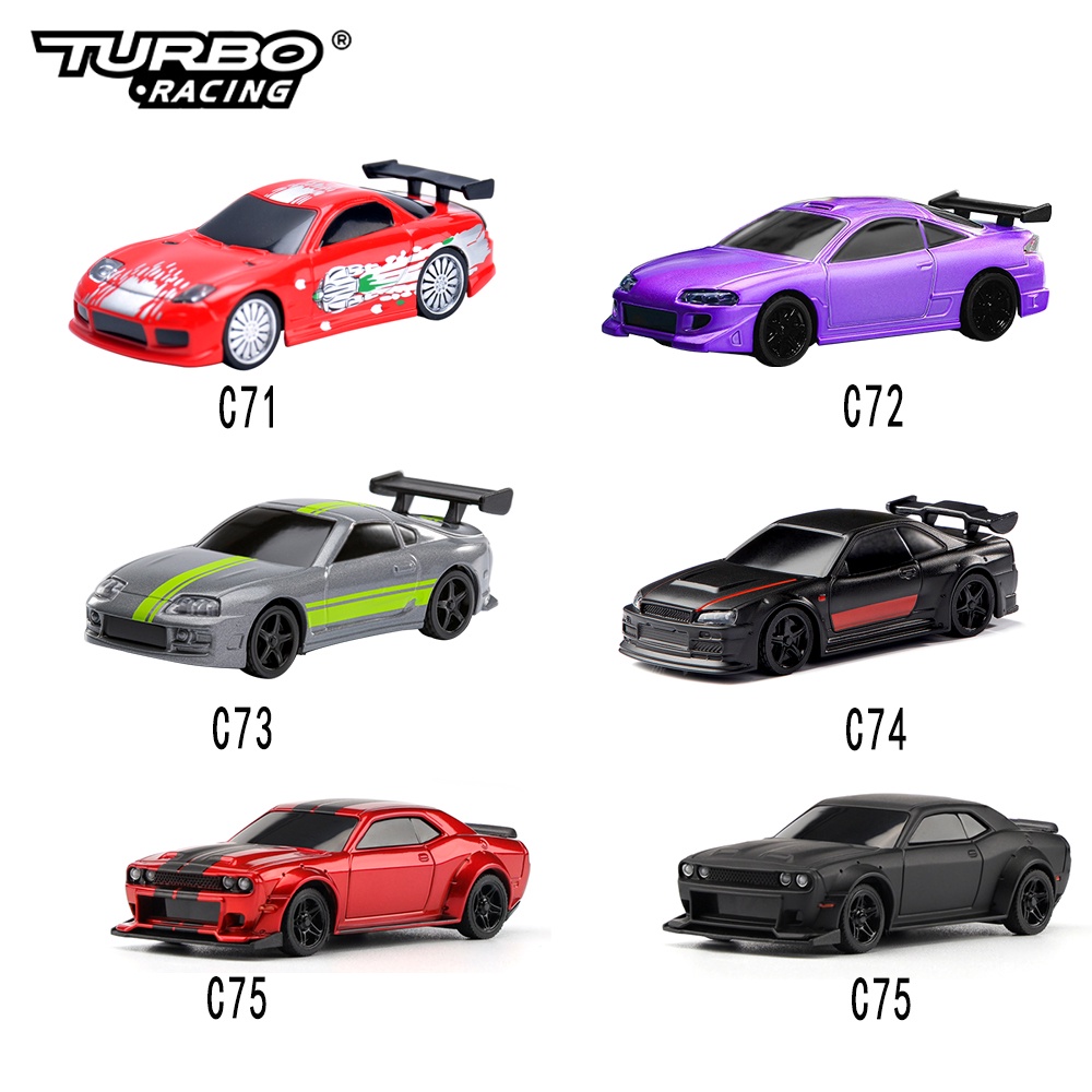 Turbo RACING รถดริฟท์บังคับวิทยุ 1/76 ระดับ C71 C72 C73 C74 C75 RTR ของเล่นสําหรับเด็กผู้ชาย