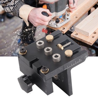 Maxpower 3-in-1 เครื่องระบุตำแหน่งสว่านงานไม้ เครื่องเจาะรู Doweling Jig Drilling Guide Kit