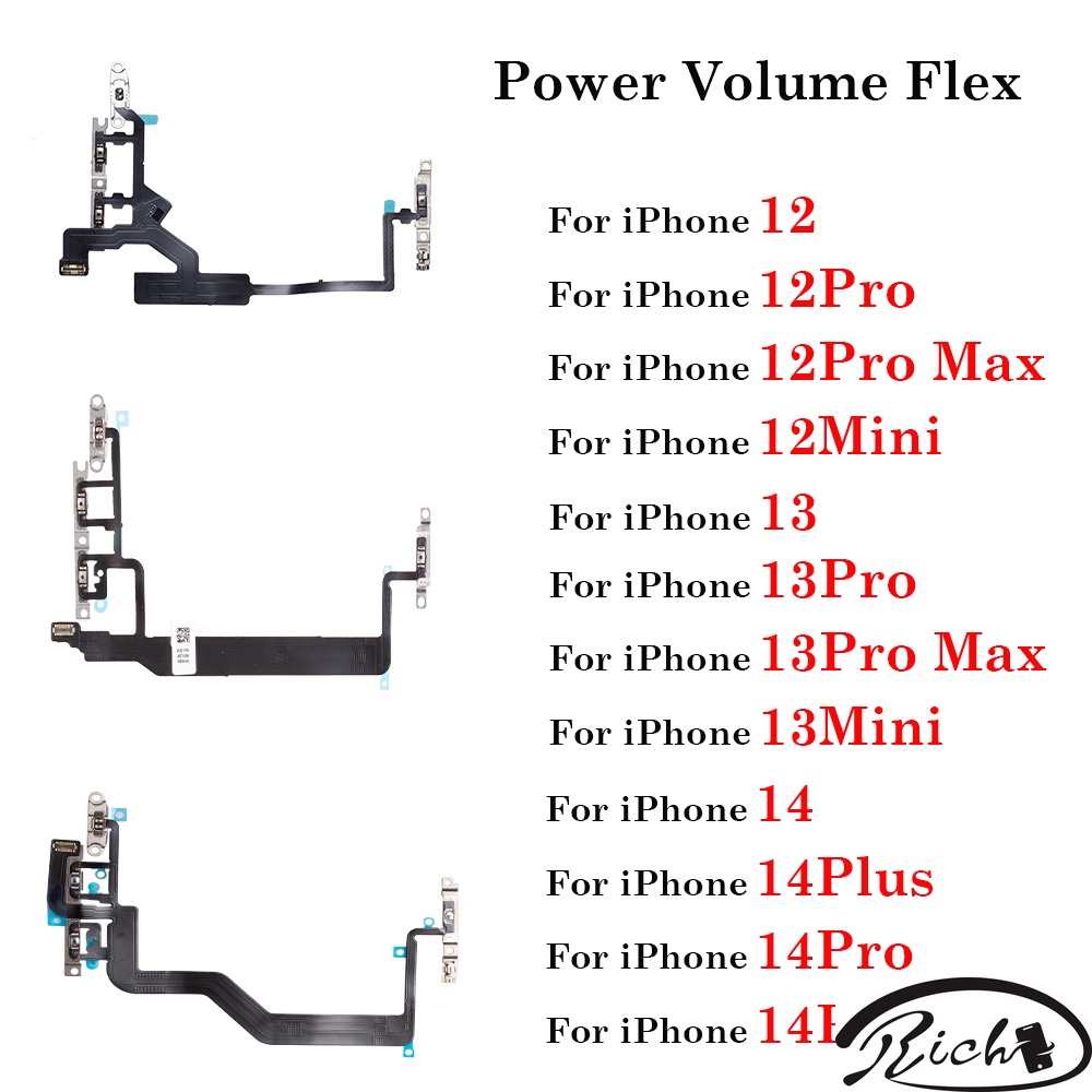 ใหม่ สายแพปุ่มกดสวิตช์เปิดปิดเสียง ด้านข้าง สําหรับ iPhone 12 13 14 Plus ProMax Mini