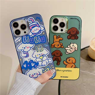 เคสโทรศัพท์มือถืออะคริลิค ลายสุนัขตัวใหญ่น่ารัก สองชั้น สําหรับ iPhone 13 Pro Max 11 12 Pro Max 14 Pro Max case เคสไอโฟน