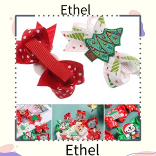 Ethel1 กิ๊บติดผม ลายการ์ตูนซานตาคลอสน่ารัก ของขวัญคริสต์มาส