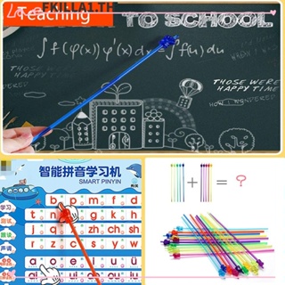 Faccfki 10 ชิ้น แท่งอ่านนิ้ว นักเรียน สําหรับเด็ก การศึกษา ของเล่นเพื่อการเรียนรู้ เครื่องมือการสอน ไวท์บอร์ด ตัวชี้